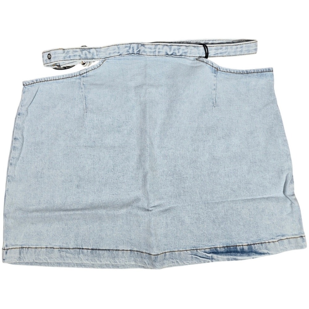 WeWoreWhat Denim‎ Cut Out Mini Skirt Super Light L NWT